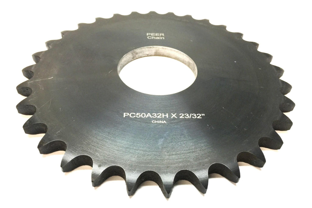 Peer Chain Type-A Bore 2" Roller Chain Sprocket PC50A32H X 23/32" (50A32H) NOS