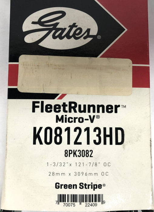 Gates FleetRunner Micro-V Green Stripe Drive Belt K081213HD (8PK3082) NOS