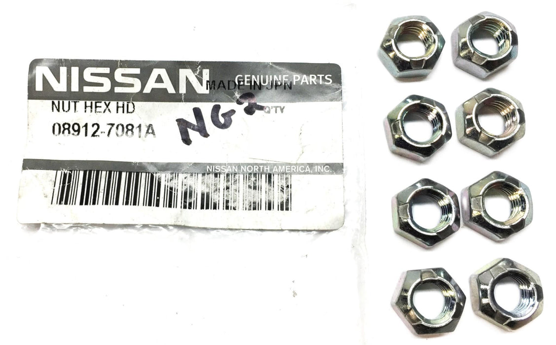 Nissan Group Hex Nut 08912-7081A [Lot of 8] NOS
