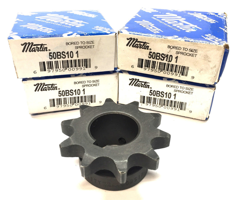 Martin 10-Tooth Roller Chain Sprocket 50BS10-1 with 1" Bore [Lot of 4] NOS