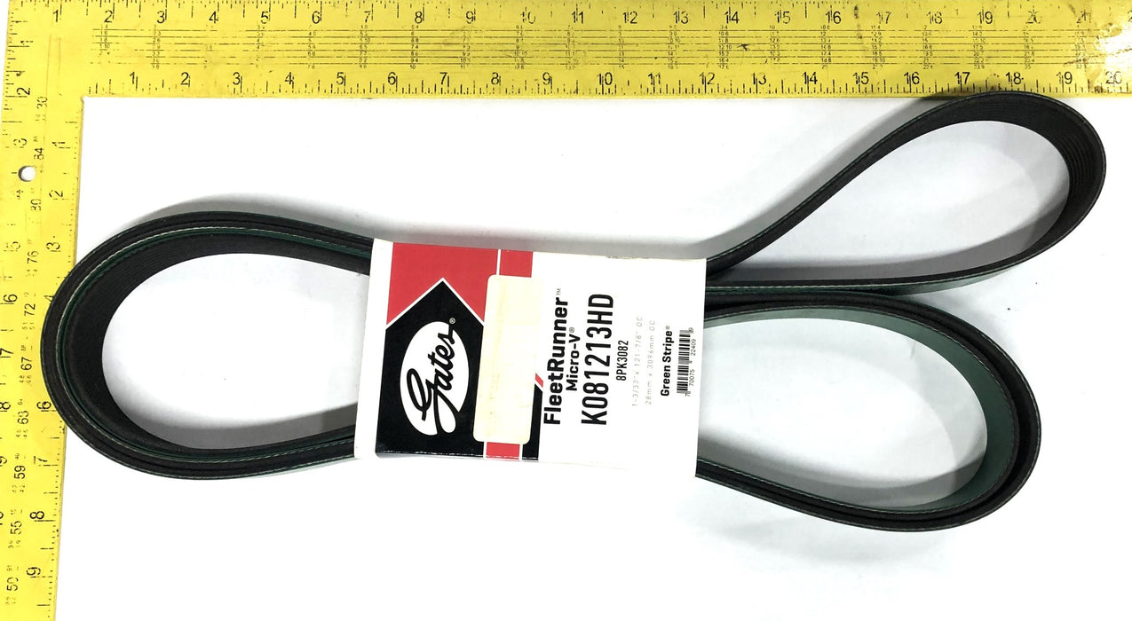 Gates FleetRunner Micro-V Green Stripe Drive Belt K081213HD (8PK3082) NOS