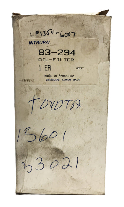 Intrupa Forklift Oil Filter 83-294 [Lot of 3] NOS