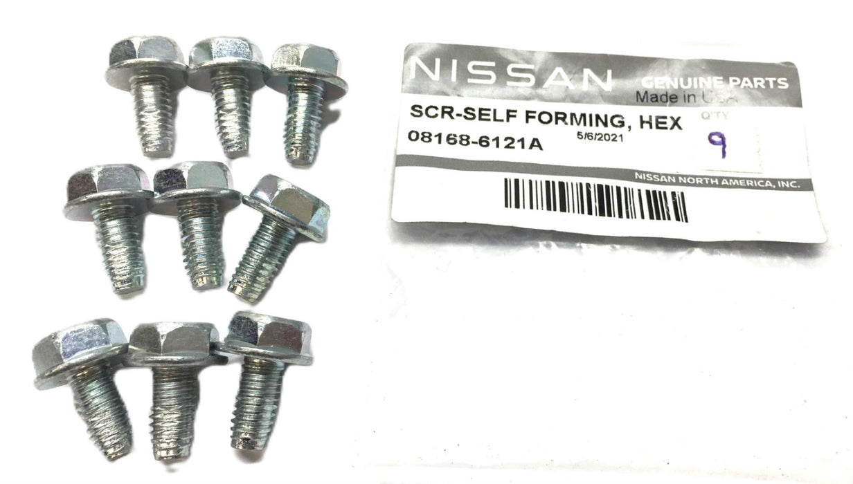 Nissan Group Self Forming Hex Screw 08168-6121A [Lot of 9] NOS