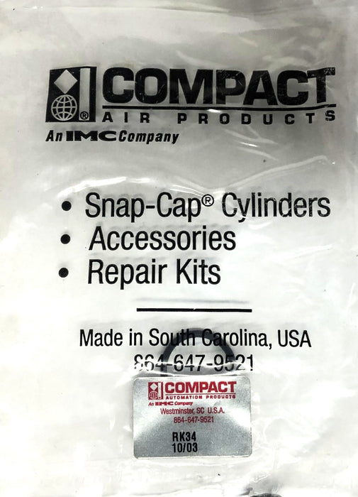 Compact Air Products Repair Kit RK34 10/03 NOS