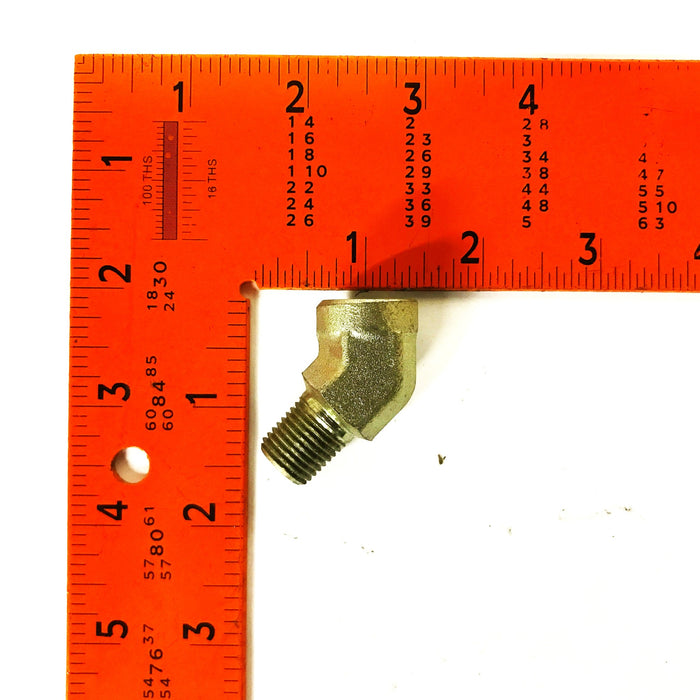 Parker Steel Zinc 1/4 inch Male x 1/4 inch Female 45-degree Elbow [Lot of 4] NOS