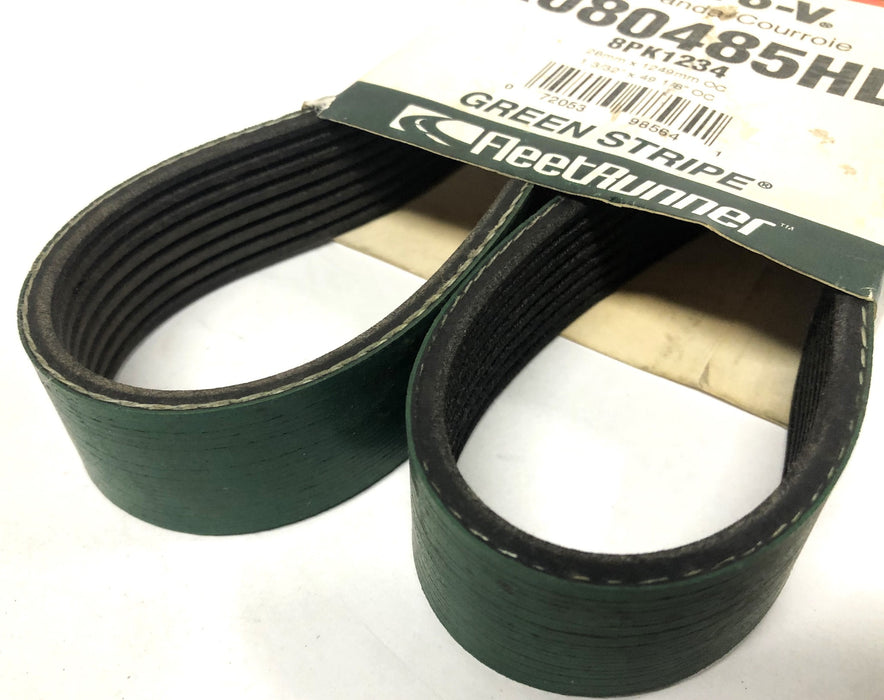 Gates FleetRunner Micro-V Green Stripe Drive Belt K080485HD (8PK1234) NOS