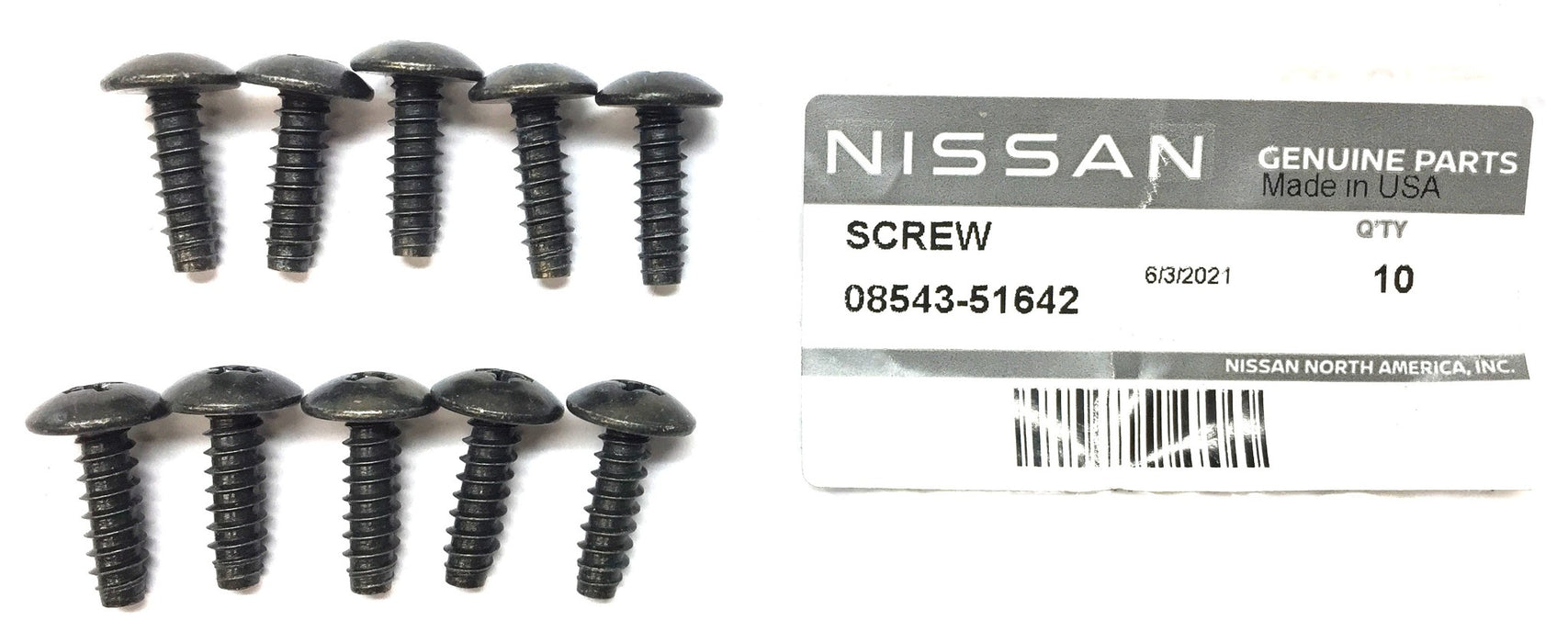 Nissan Group Screw 08543-51642 [Lot of 10] NOS