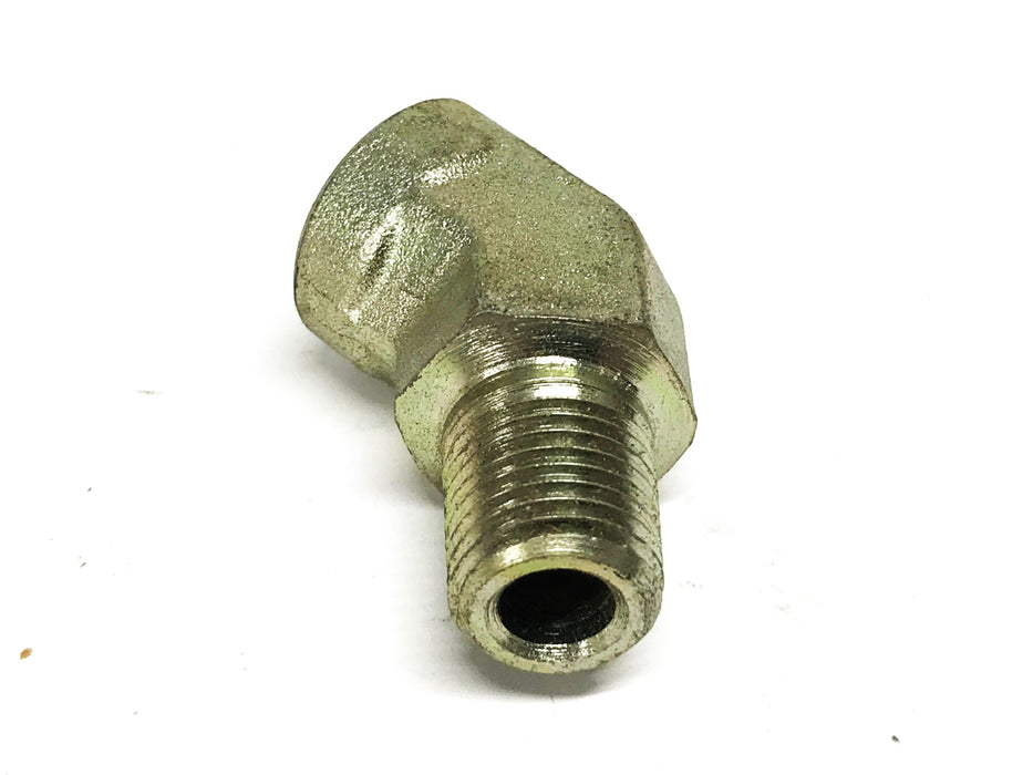 Parker Steel Zinc 1/4 inch Male x 1/4 inch Female 45-degree Elbow [Lot of 4] NOS