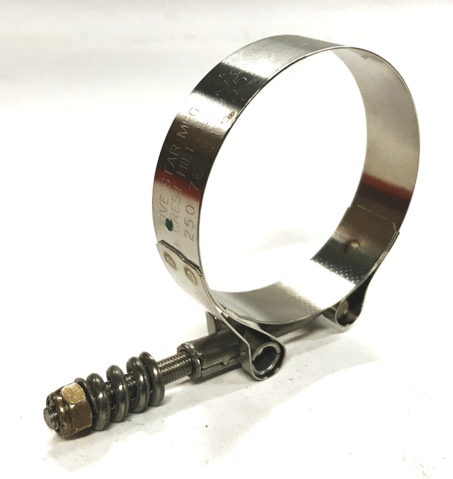 Five Star Manufacturing 3 inch Stainless T-Bolt Clamp 250-76-316 [Lot of 8] NOS
