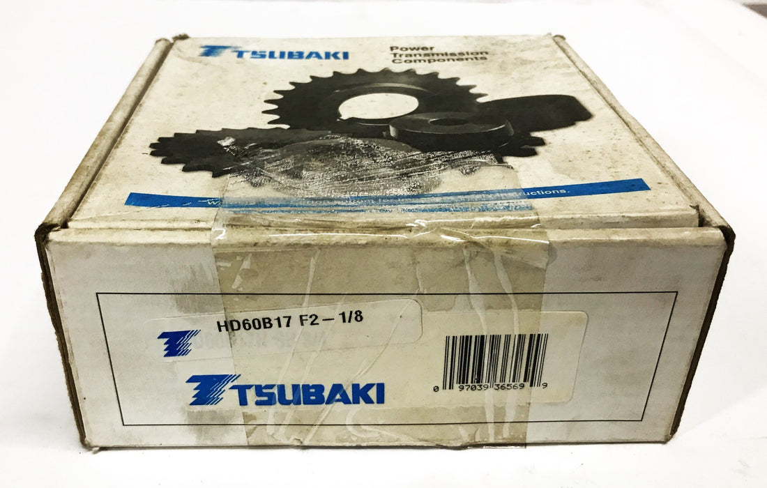 Tsubaki 17-Tooth Double Roller Chain Sprocket HD60B17-F2-1/8 NOS