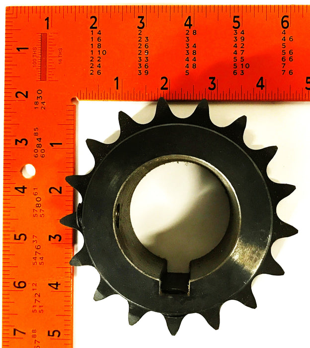 Tsubaki 17-Tooth Double Roller Chain Sprocket HD60B17-F2-1/8 NOS