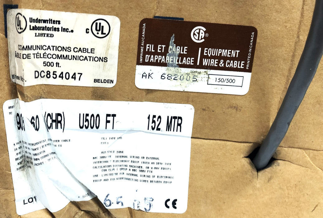 Belden UnReel Shielded Instrumentation/Computer Cable 1/2 Spool 9507-060 CHR NOS