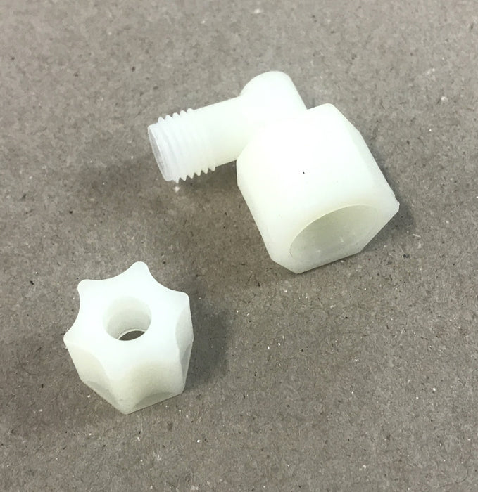 JACO Manufacturing Nylon Female Elbow Fittings 45-4-4-N-O [Lot of 22] NOS