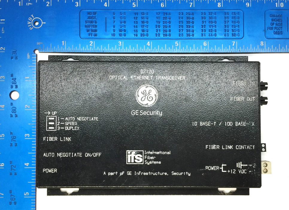 GE Security IFS Optical Ethernet Transceiver D7120 USED