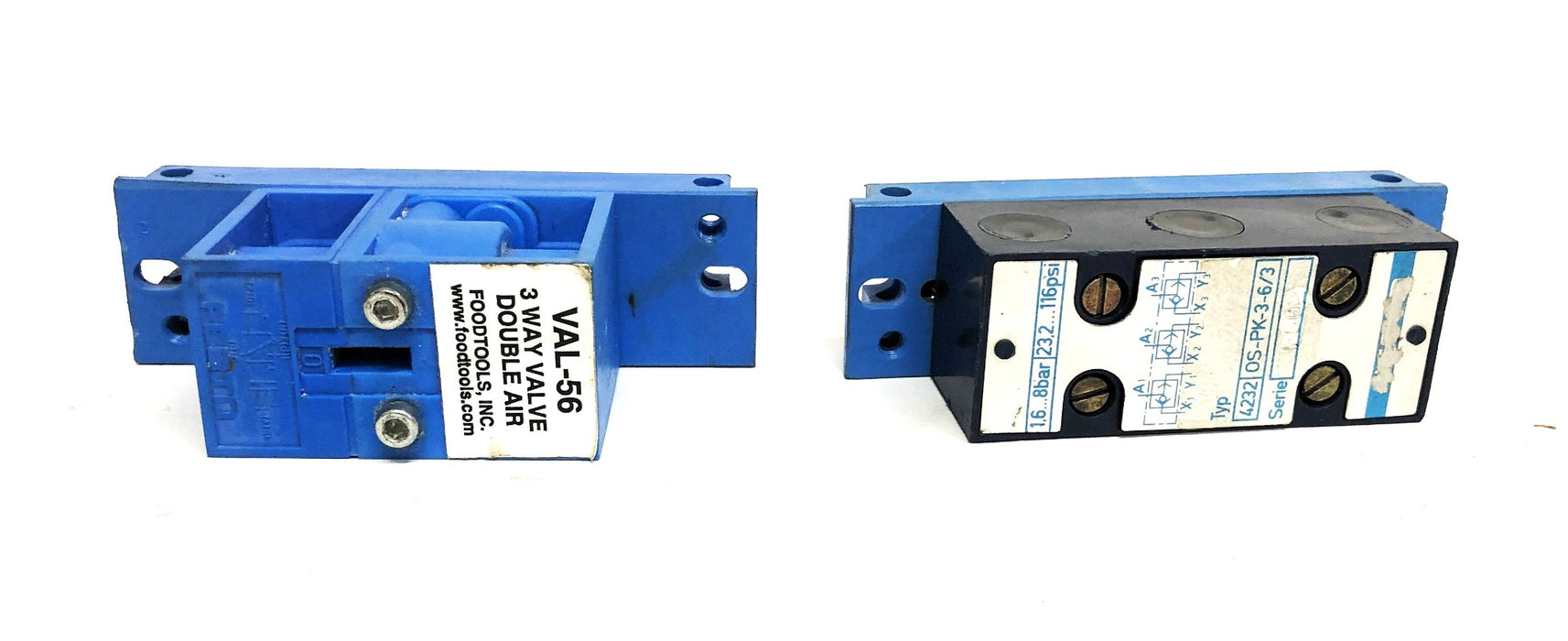 Festo Mono Block Valve And Valve Sub Bas OS-PK-3-6/3 FLP-7-PK-3 [Lot of 2] USED