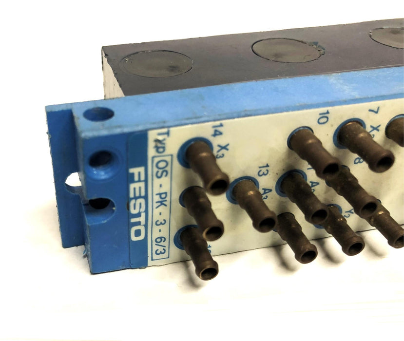 Festo Mono Block Valve And Valve Sub Bas OS-PK-3-6/3 FLP-7-PK-3 [Lot of 2] USED