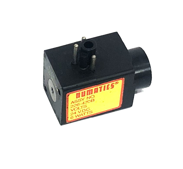 Numatics 24VDC 6 Watts Solenoid Coil 226-470B NOS