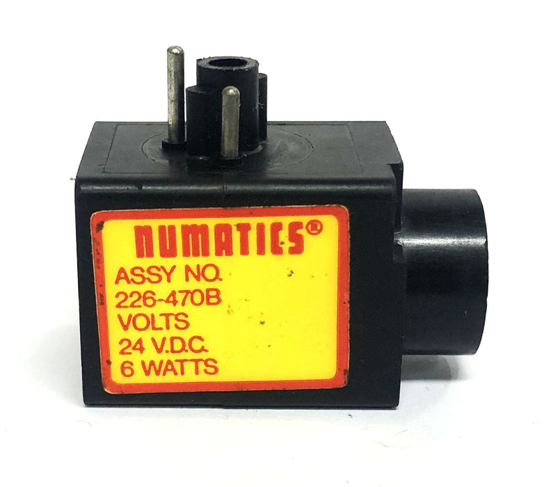 Numatics 24VDC 6 Watts Solenoid Coil 226-470B NOS