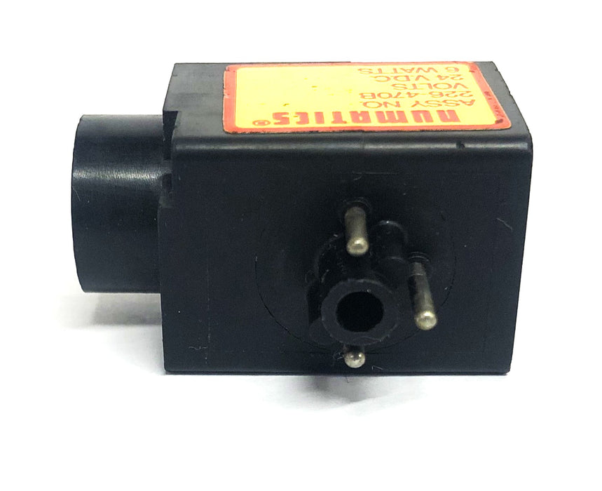 Numatics 24VDC 6 Watts Solenoid Coil 226-470B NOS