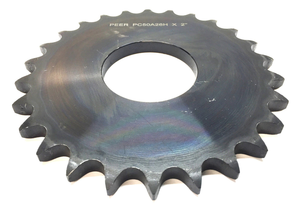 Peer Roller Chain Type-A Sprocket PC50A26H X 2" Bore NOS