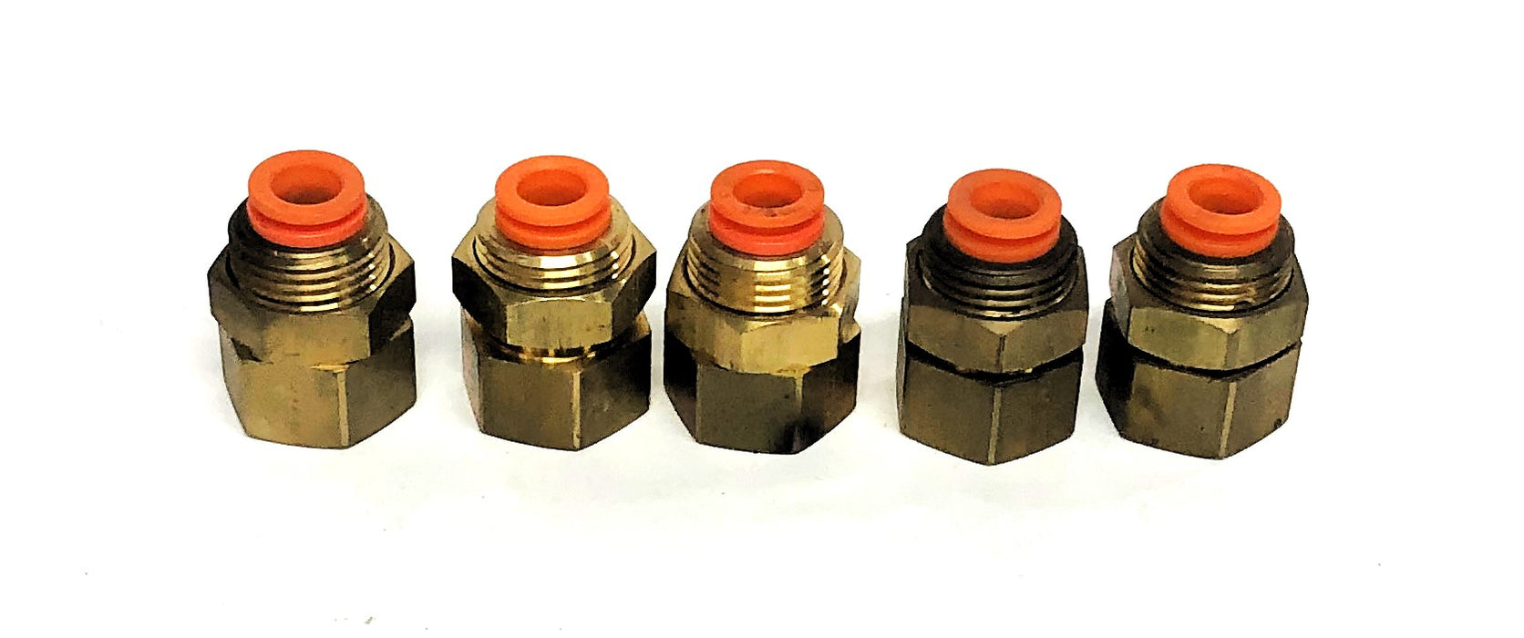 SMC 3/8IN NPT 3/8IN Tube Brass Female Bulkhead Connector KQ2E11-36 [Lot of 5]NOS