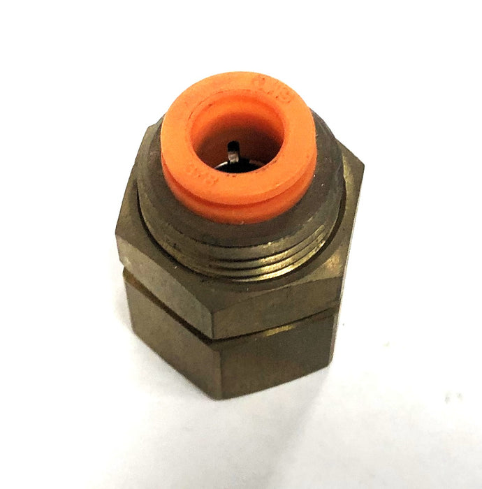 SMC 3/8IN NPT 3/8IN Tube Brass Female Bulkhead Connector KQ2E11-36 [Lot of 6]NOS