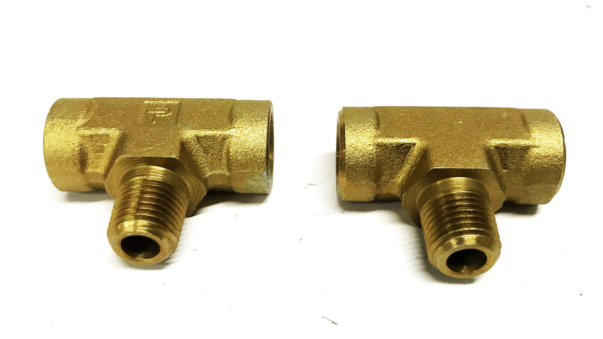 Parker Bronze 1/4 Male x 1/4 Female x 1/4 Female Tee [Lot of 2] NOS