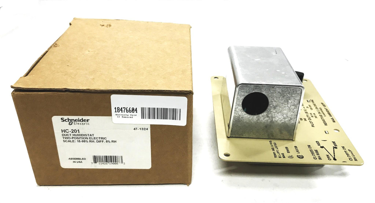 Schneider Electric 2-Position Electric Duct Humidistat HC201 NOS