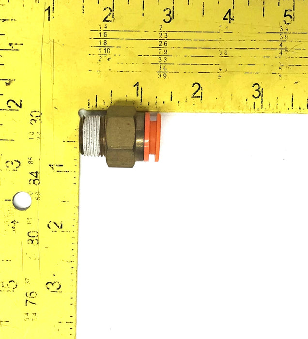 SMC Spore 3/8 Inch Brass Male Push Connect Coupling 1/2 Inch [Lot of 3] NOS