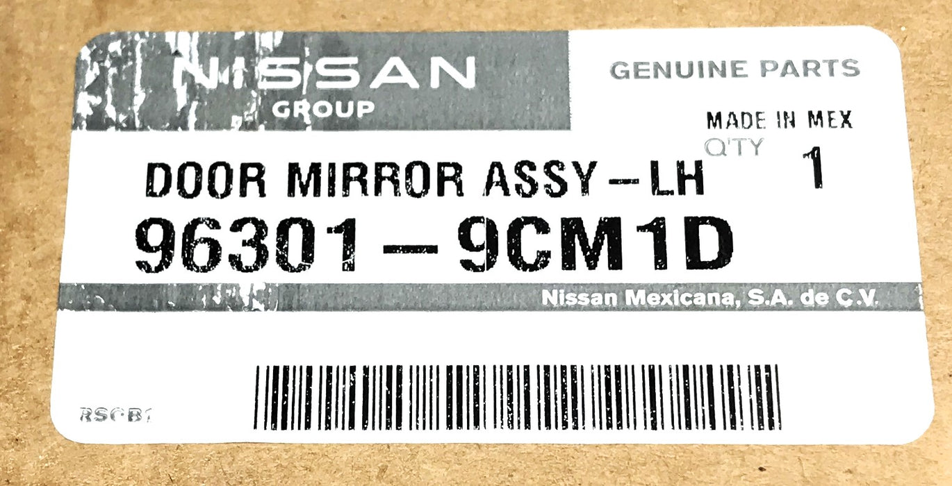 Nissan RH Door Mirror Assembly 96301-9CM1D NOS