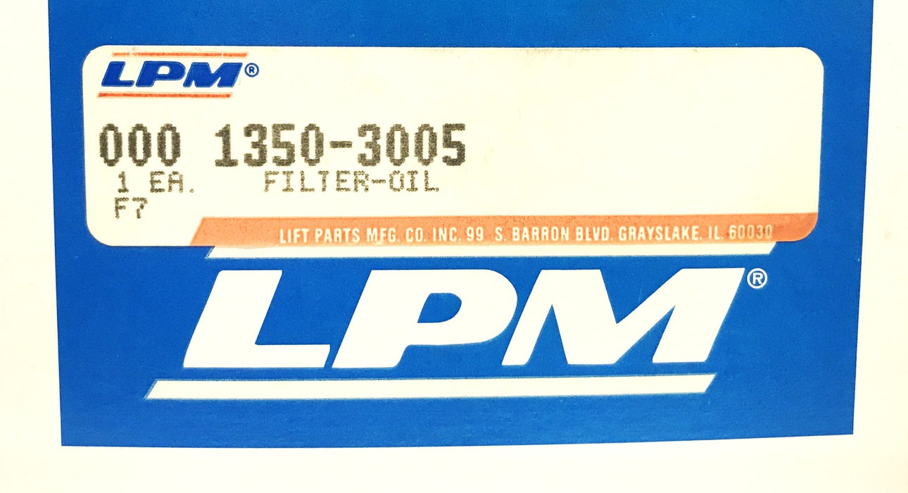 LPM Forklift Oil Filter 000-1350-3005 [Lot of 3] NOS