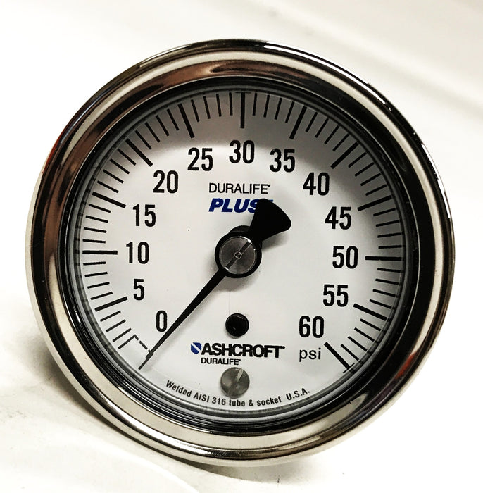 Ashcroft Industrial Duralife Gauge 25-1009-SW-02B-60 NOS