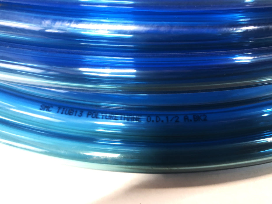 SMC Approximate 60 Foot 1/2 Inch A.BK2 Blue Polyurethane Tubing TIUB13 NOS