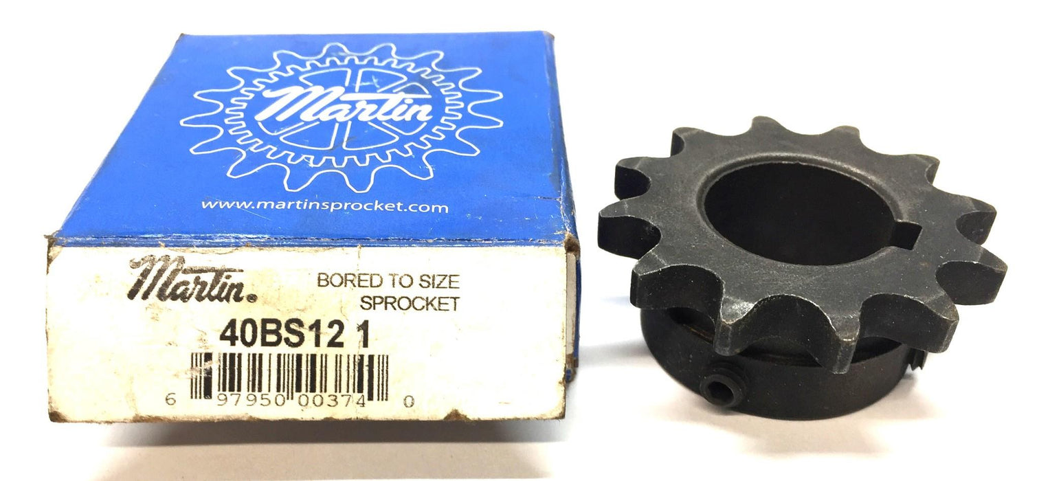Martin 12-Tooth Bored To Size Roller Chain Sprocket w/ Set Screw 40BS12-1 NOS