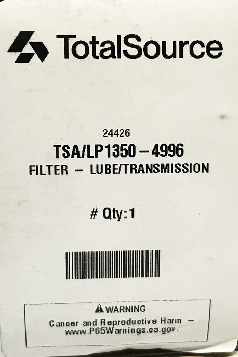 Total Source Forklift Lube/Transmission Filter LP1350-4996 [Lot of 4] NOS