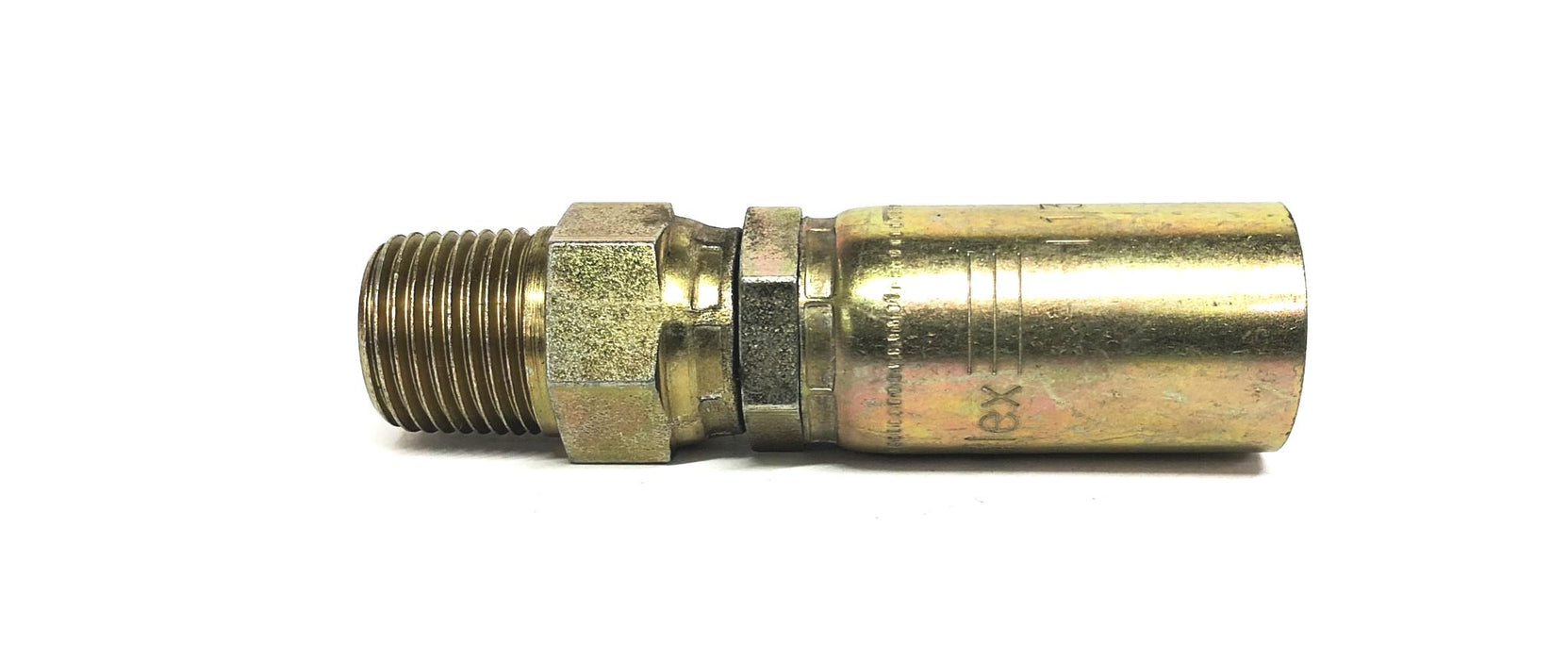 Parker Parflex Permanent Male NPTF Pipe Swivel Straight 11355-8-8 NOS
