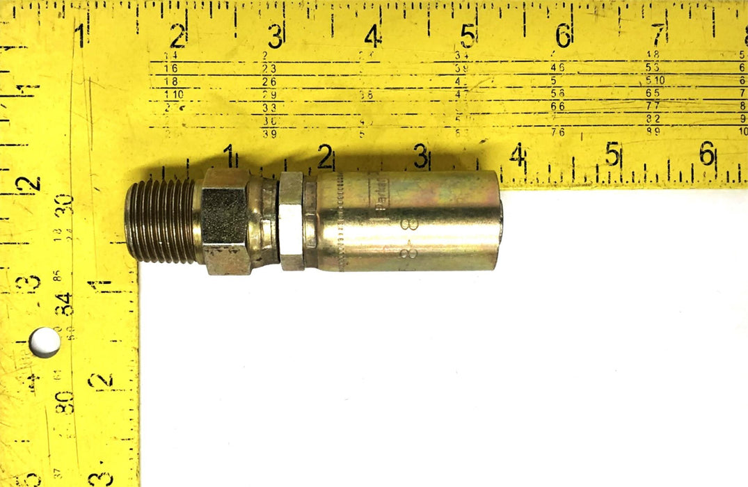 Parker Parflex Permanent Male NPTF Pipe Swivel Straight 11355-8-8 NOS