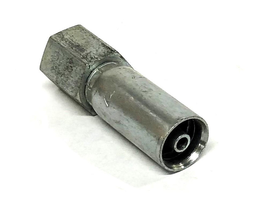 Unbranded Permanent Female Swage Straight Hose Fitting 903-04204 [Lot of 2] NOS