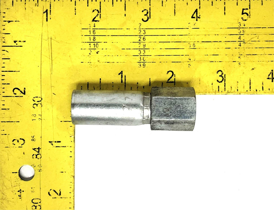 Unbranded Permanent Female Swage Straight Hose Fitting 903-04204 [Lot of 2] NOS