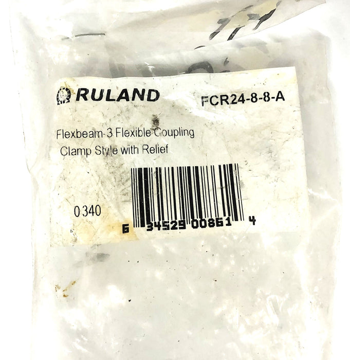 Ruland Flexbeam-3 Flexible Coupling Clamp Style With Relief FCR24-8-8-A NOS