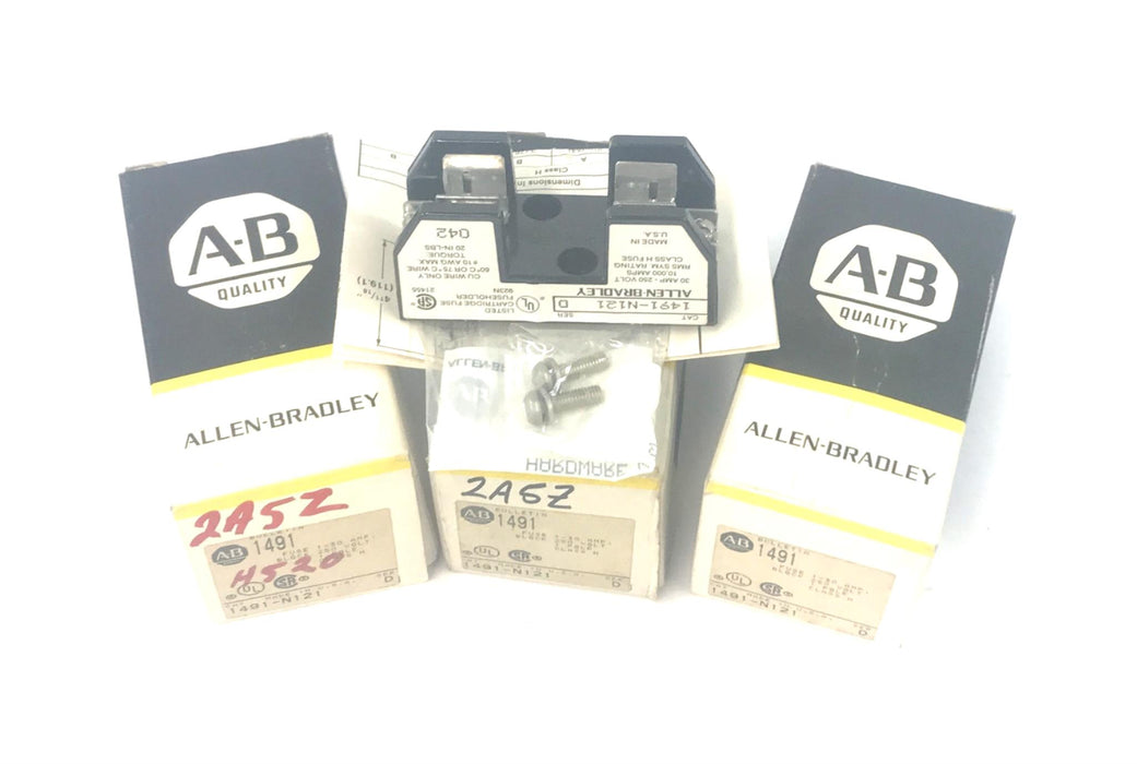 Allen-Bradley Fuse Block Series D 1491-N121 [Lot of 3] NOS