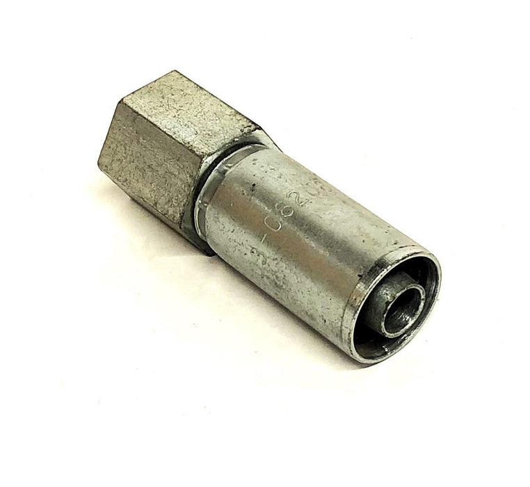 Unbranded 1 Inch Permanent Female Swage Straight Hose Fitting 3903-08208 NOS