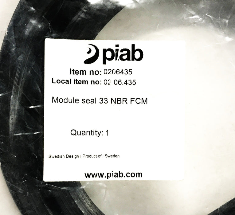Piab Vacuum Module Seal (33-NBR-FCM) 0206435 NOS