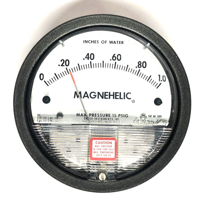 Magnehelic 15PSIG Pressure Gauge 2001 NOS