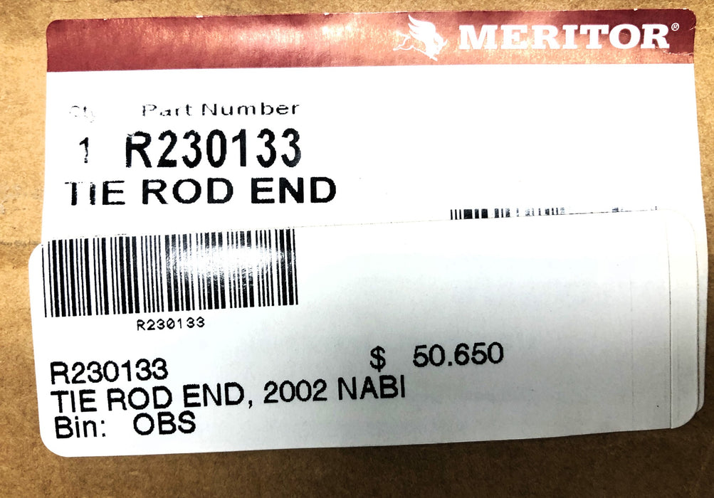 Meritor Left Side Tie Rod End R230133 NOS