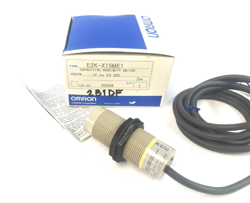 Omron Capacitive Proximity Switch 12 to 24 VDC E2K-X15ME1 NOS