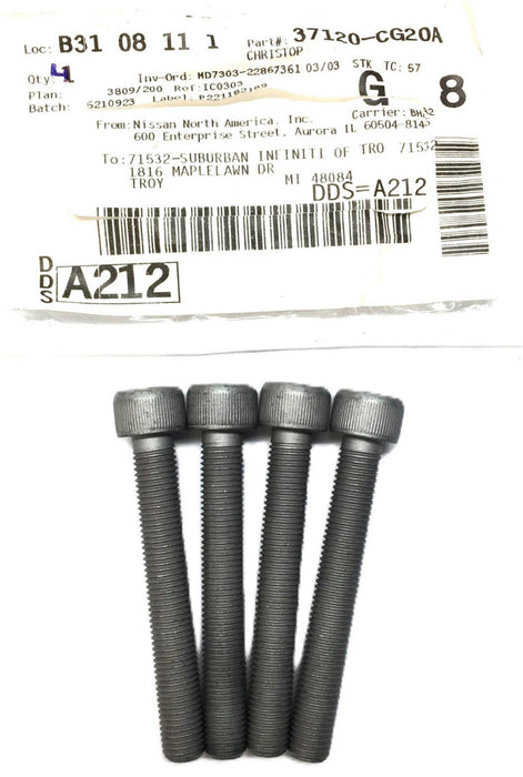 Nissan Group Drive Shaft Bolt 37120-CG20A [Lot of 4] NOS