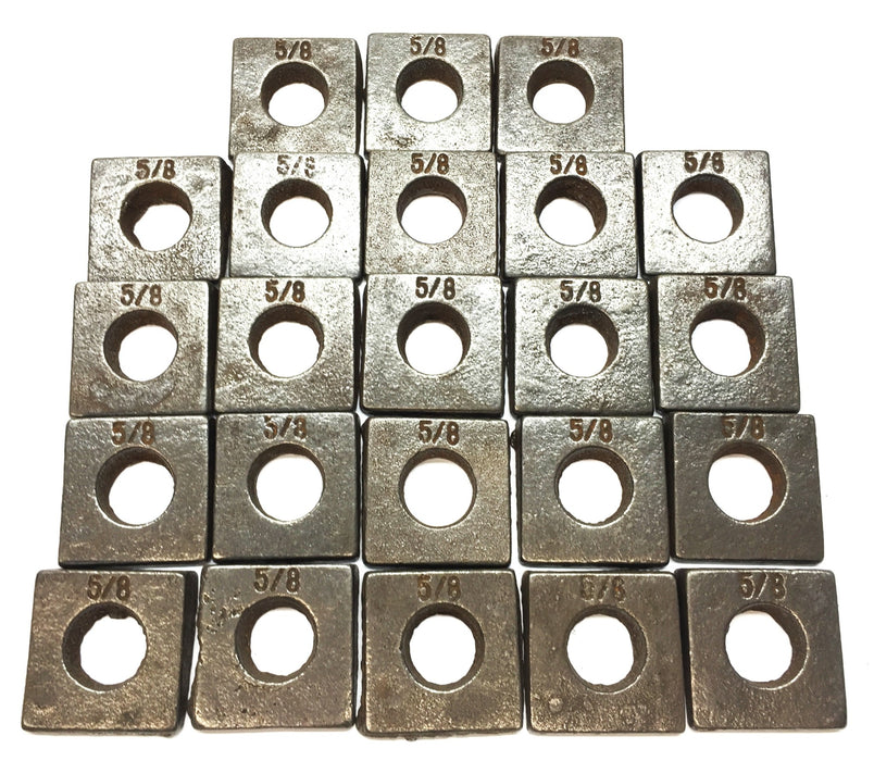 Unbranded 5/8" Screw Size Malleable Iron Square Bevel Washer Pack (23pcs) NOS