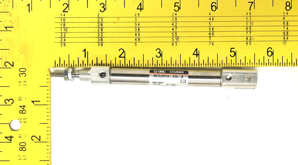 SMC Max Pressure 100PSI BVL Cylinder With Hardware NCDJ2D10-200-B NOS