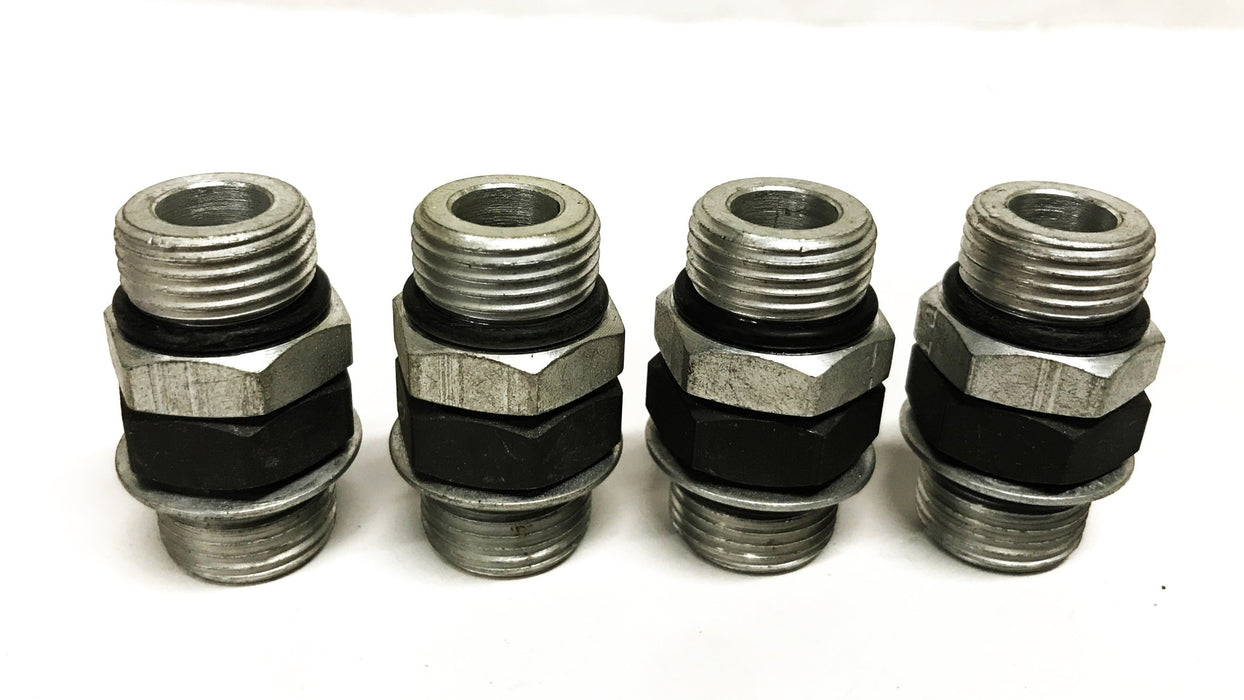 Parker 7/16 inch Straight Hydraulic Adapter [Lot of 4] NOS